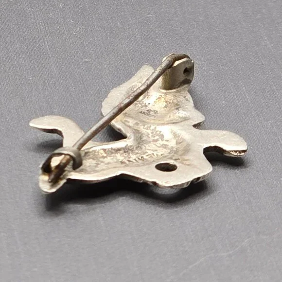 VTG Mexican Silver Dancing Donkey Brooch 1.25" Burro Folk Art 1930s Marked 4.01g - Picture 3 of 6